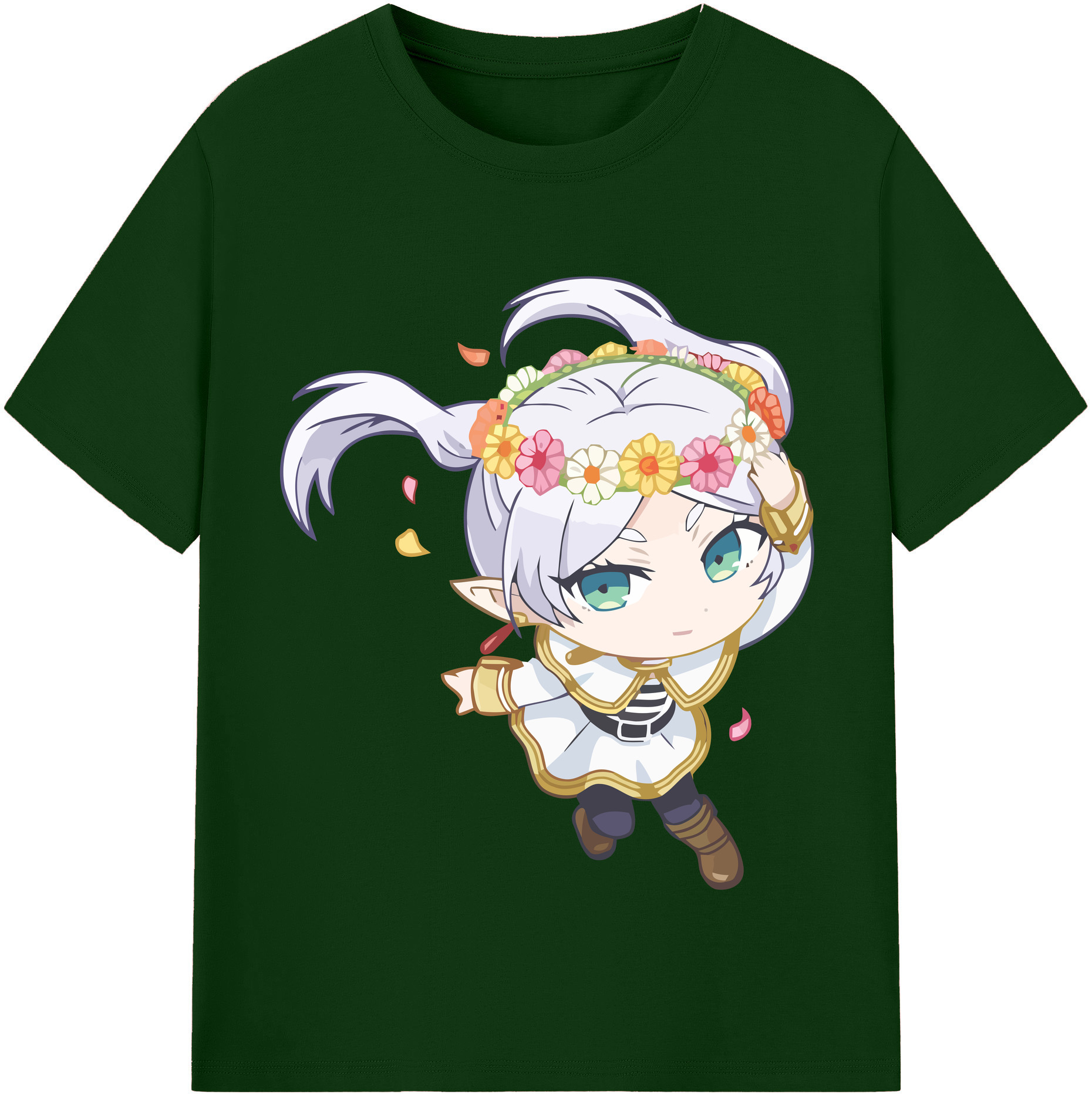 （画像用） 葬送のフリーレン Frieren 綿100％半袖Tシャツ（フロントプリント）